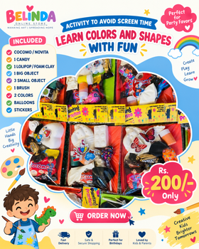Learn Colors and Shapes activity box party favor pack for kids