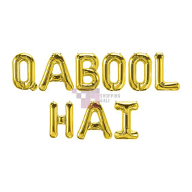 Qabool Hai Foil Letter Balloons – Golden