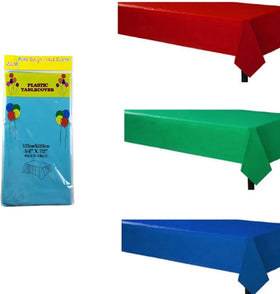Plain Plastic Table Cover 54 x 72 Inch