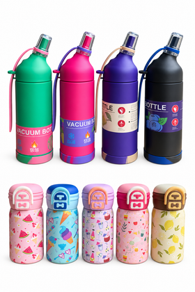 VACUUM Insulated Bottle | Colorful Thermal Sipper for Kids