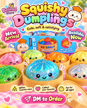Squishy Dumplings - Cute Glitter Squishy Toys for Kids