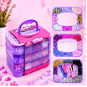 Bead Jewellery Making Kit with Case – DIY Bracelet Kit for Girls – Belinda Store