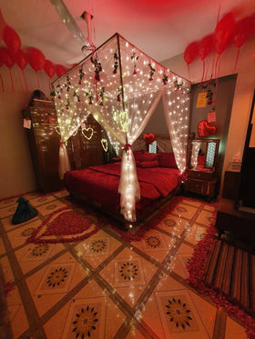 Elegant wedding room decoration Karachi complete romantic setup – image 1