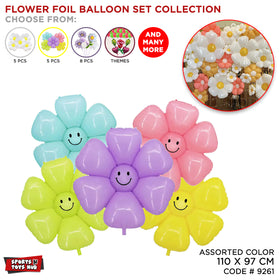 Flower Foil Balloons – Daisy, Rose, Tulip, Sunflower