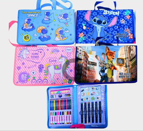 Kids 82 Piece Art Set in Carry Case – Colours, Crayons & Markers – Belinda Store