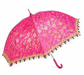 Pink decorative mehndi umbrella