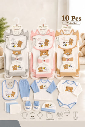 Newborn baby 10 pcs winter set teddy bear