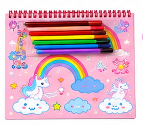 Unicorn Rainbow Sketchbook with Colour Markers for Kids – Belinda Store
