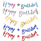 Happy Birthday Hanging Banner with Stars