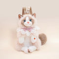 Kids Plush Cat Backpack in White - cute kitten school bag for girls Belinda Store