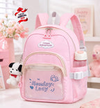Monday Lucy kids backpack pink with bear design - Belinda Store