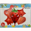 Strawberry Foil Balloon Set – 5 Pcs