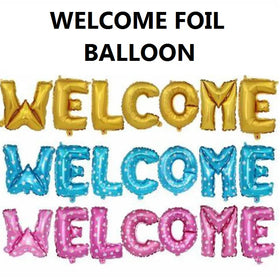 WELCOME Foil Letter Balloons 16 Inch