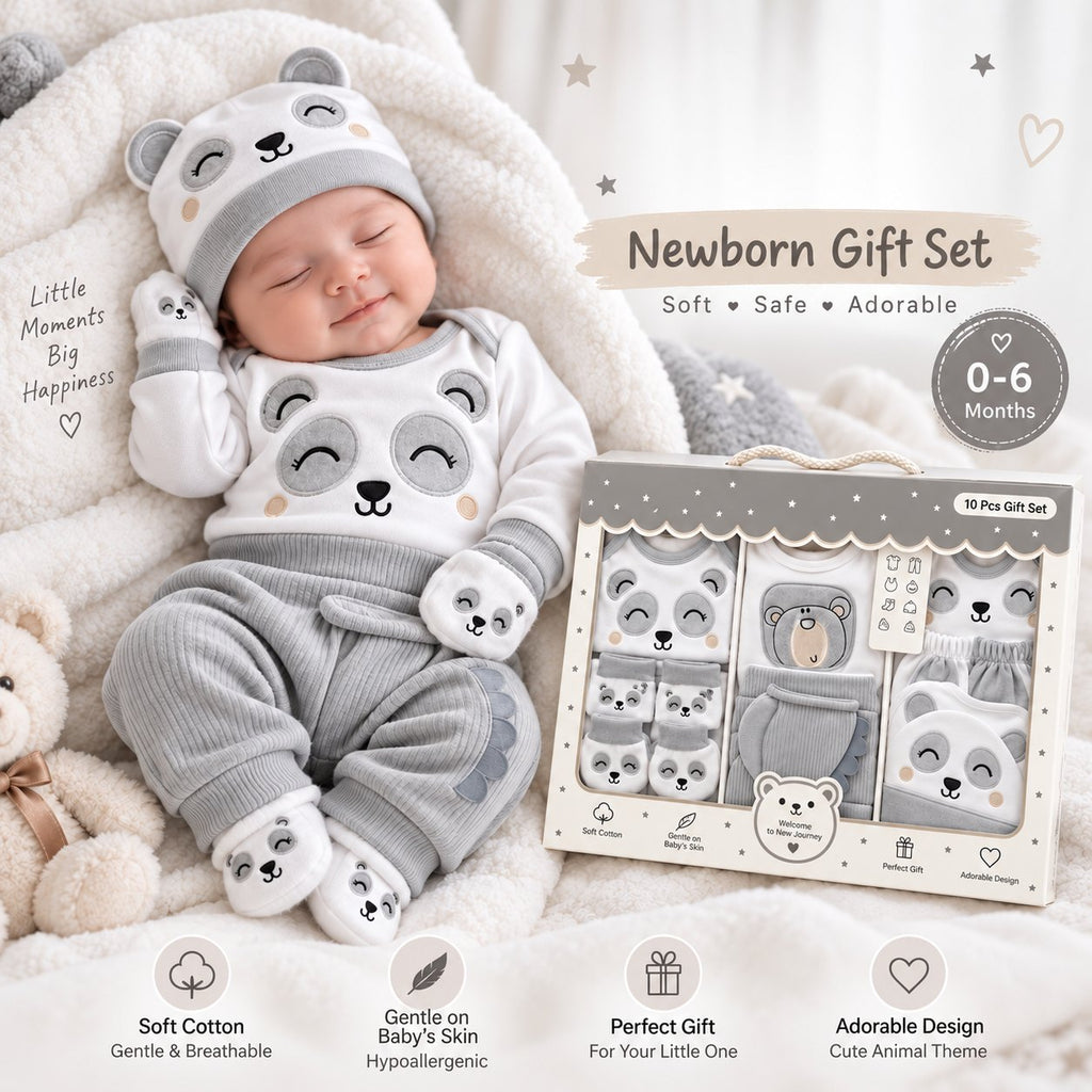 10 Pcs Newborn Baby Gift Box Panda Style Baby – Belinda Store Pakistan