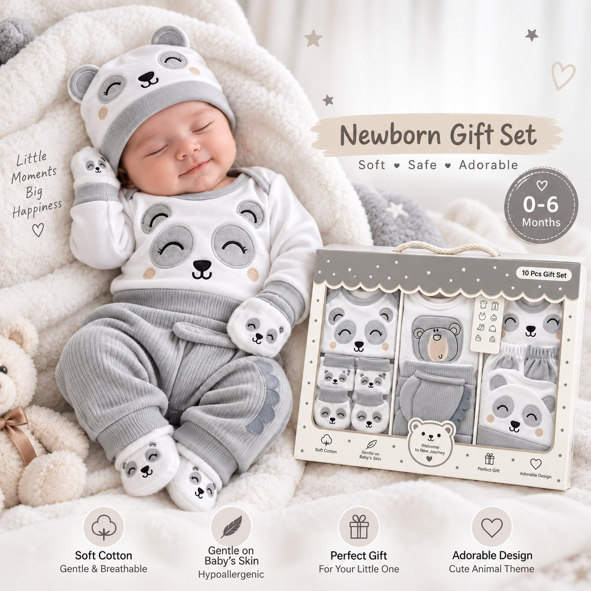 10 Pcs Newborn Baby Gift Box Panda Style Baby – Belinda Store Pakistan