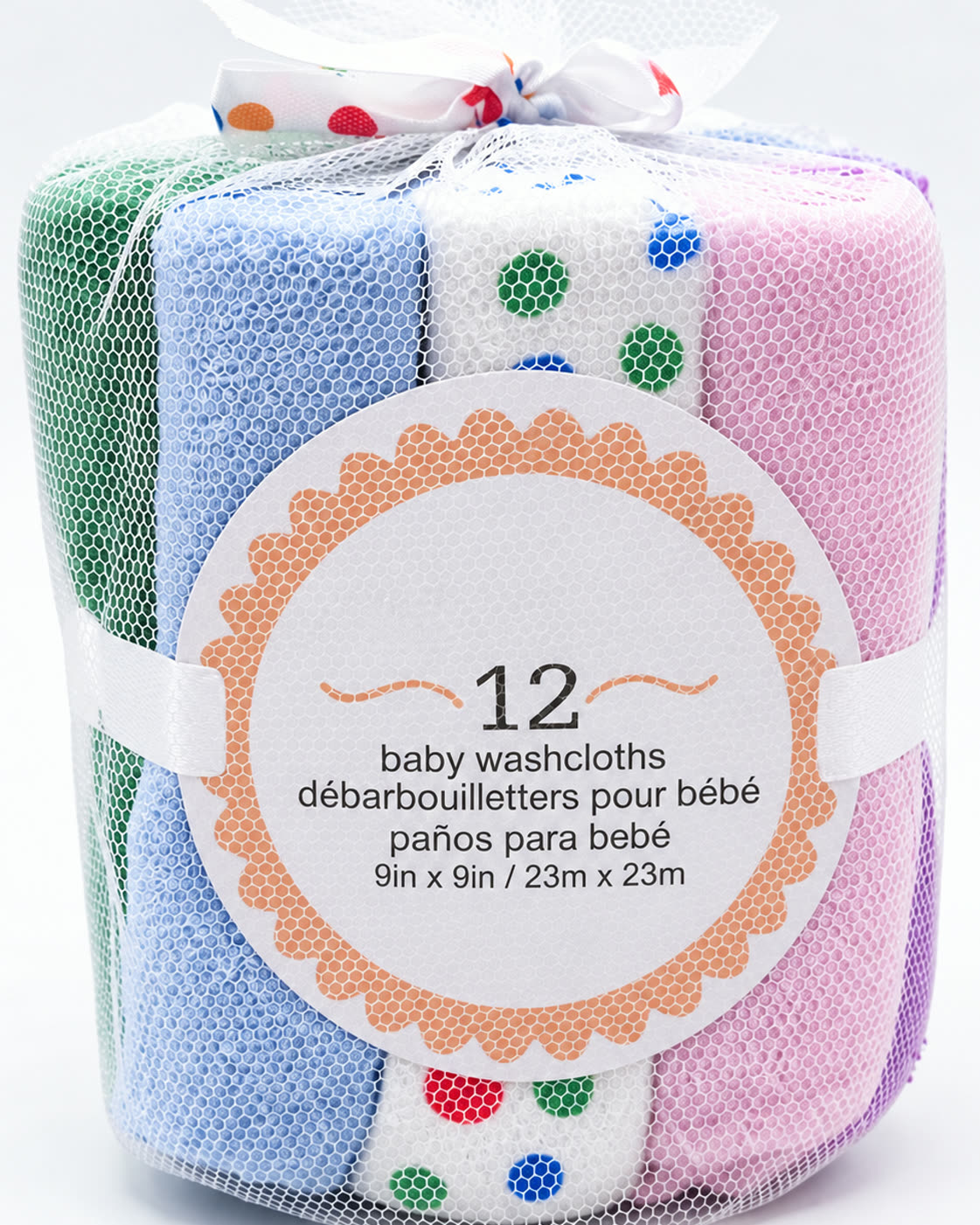 12-Pack Baby Washcloths | Soft Absorbent Face Towe - alternate view 2
