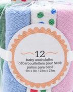 12-Pack Baby Washcloths | Soft Absorbent Face Towe - alternate view 3