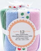 12-Pack Baby Washcloths | Soft Absorbent Face Towe - alternate view 4