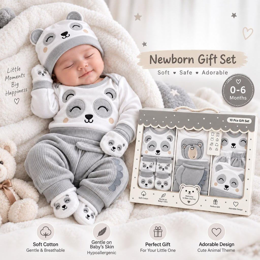 12 Pcs Newborn Baby Gift Box Panda Teddy Baby – Belinda Store Pakistan