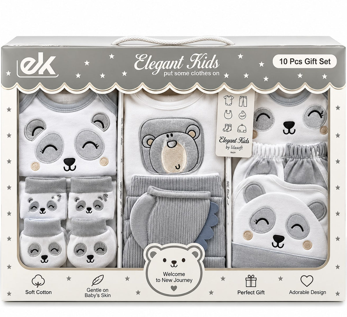 12 Pcs Newborn Baby Gift Box Panda Teddy Box – Belinda Store Pakistan
