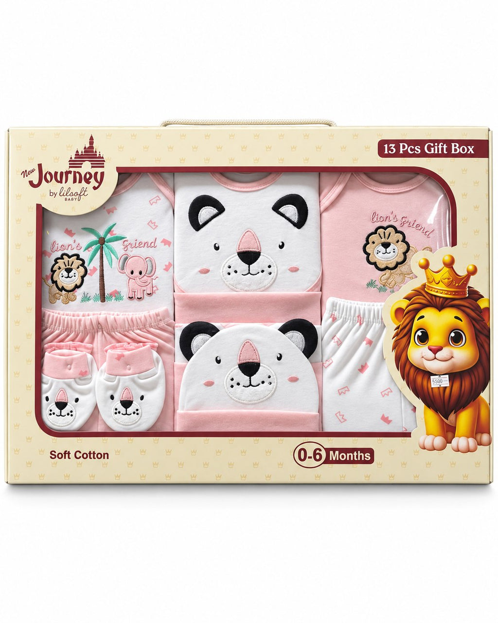 13 Pcs Newborn Baby Gift Box Lion Pink – Belinda Store Pakistan