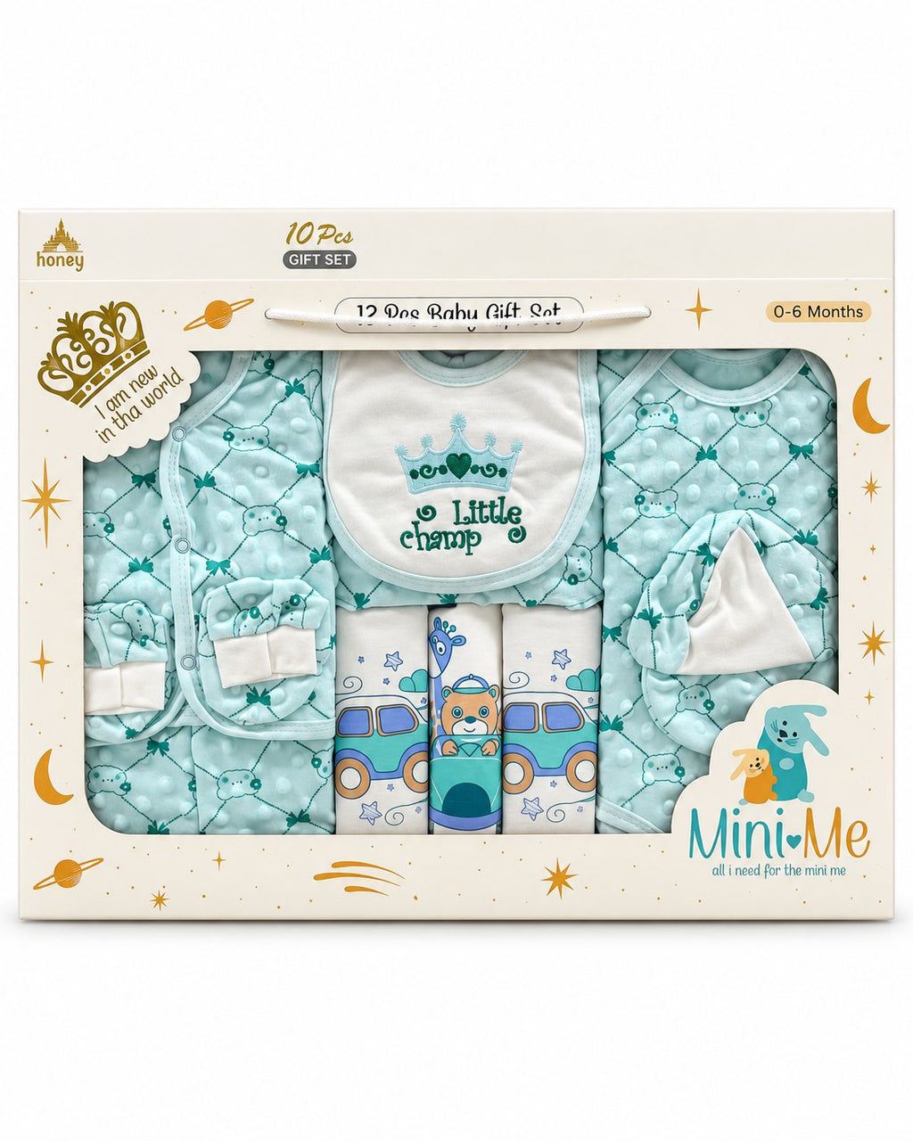13 Pcs Newborn Baby Gift Box Little Champ Mint – Belinda Store Pakistan