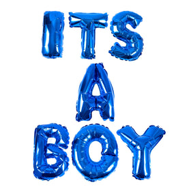 It's A Boy Foil Letter Balloons – Blue