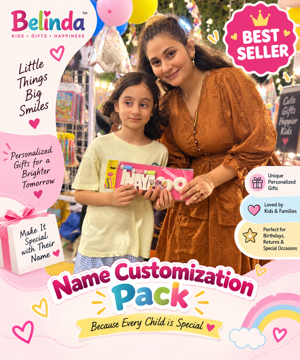 Name Customization Pack - girl holding INAYA ceramic name painting kit