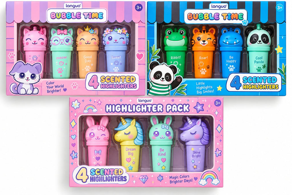 Kawaii Highlighter Set - Cute Animal Highlighters for Kids | Belinda Store - view 1