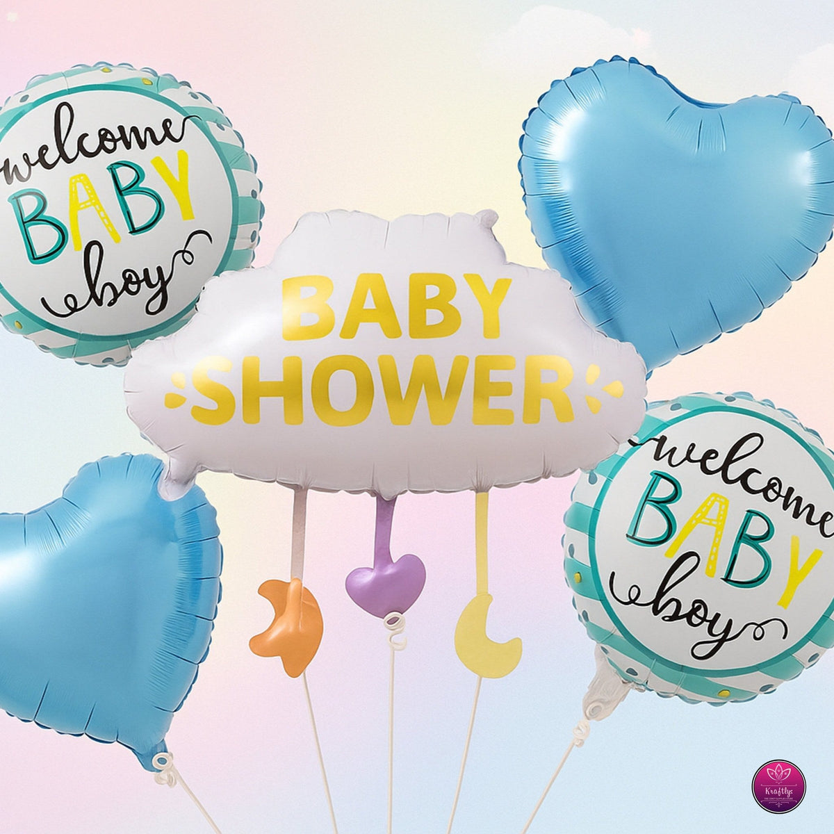 Welcome Baby Boy Foil Balloon | Belinda Store - view 1