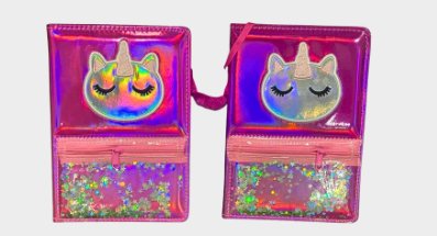 Unicorn Glitter Diary Notebook with Lock - Holographic | Belinda Store - view 1