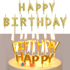 Gold Happy Birthday Letter Candles | Belinda Store - view 1