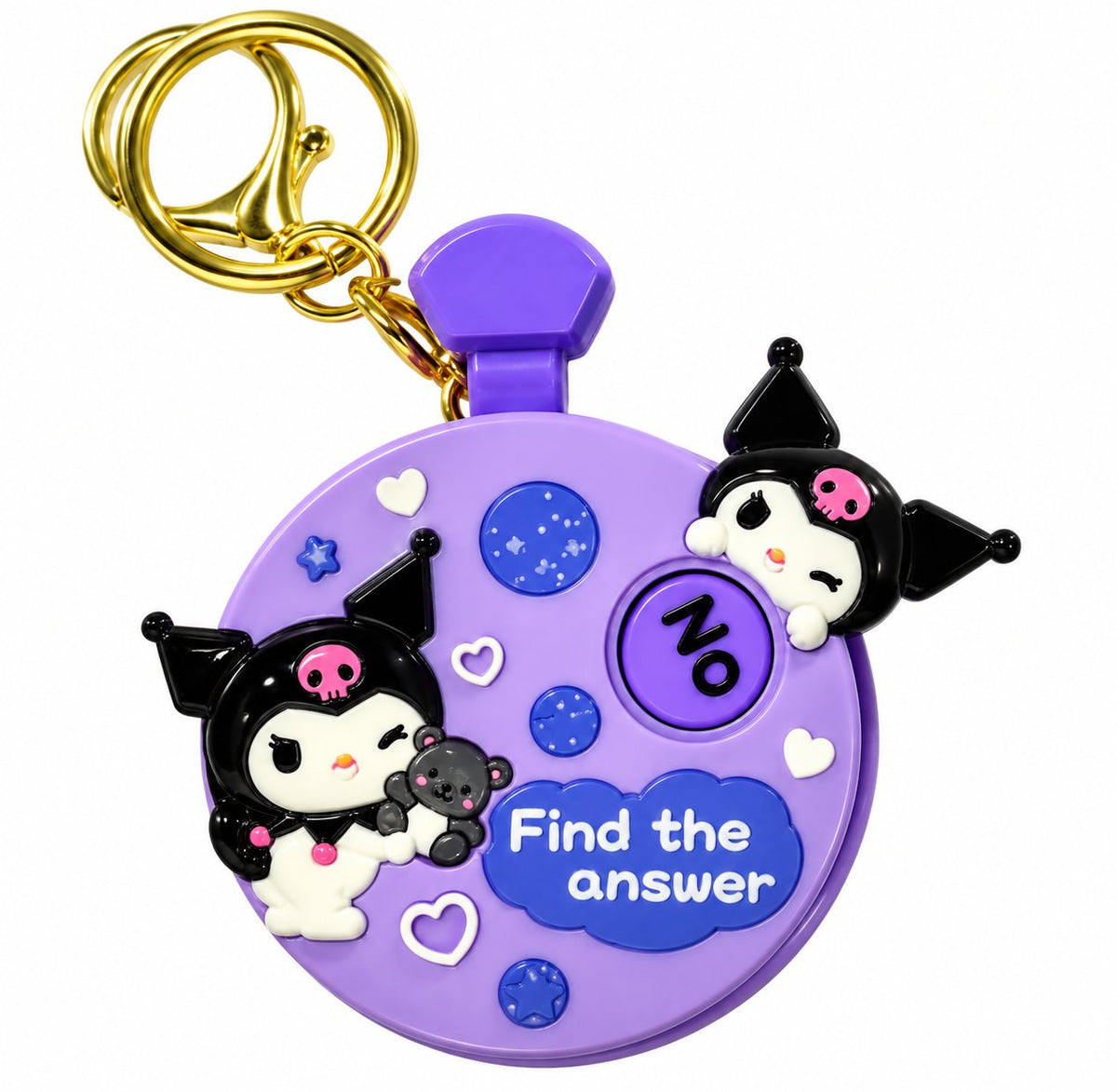 Find the Answer Spinner Keychain - Kuromi Stitch Magic Keychain | Belinda Store - view 2