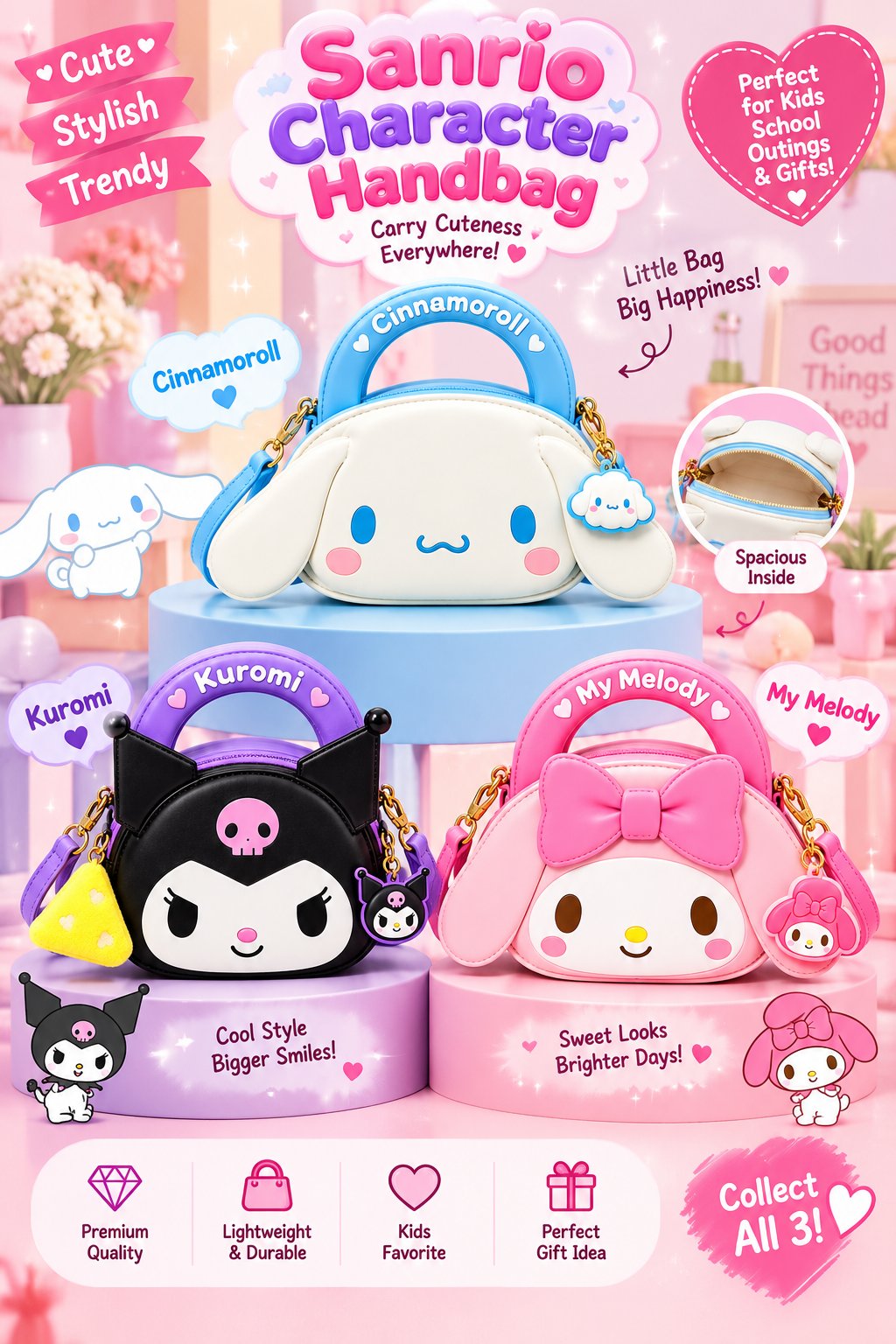 Sanrio Character Handbag - Cute Girls Handbag | Belinda Store - view 2