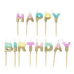 Gold Happy Birthday Letter Candles | Belinda Store - view 2