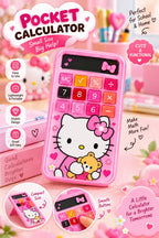 Hello Kitty Pocket Calculator for Kids - Cute Cartoon Calculator | Belinda Store - view 2