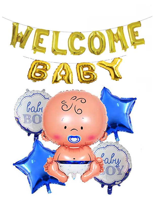 Welcome Baby Foil Balloon Set – 16 Pcs