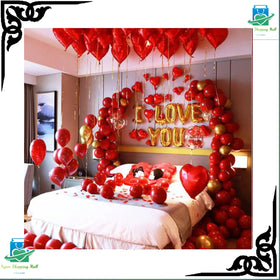 Happy Anniversary Decoration Set – Red & Gold