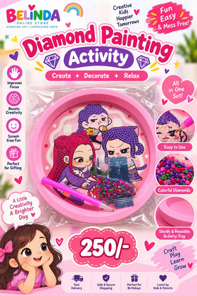 Diamond Painting Activity Set for Kids - Creative Art & Craft Kit