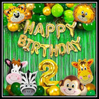 Jungle Safari Birthday Set – 52 Pcs