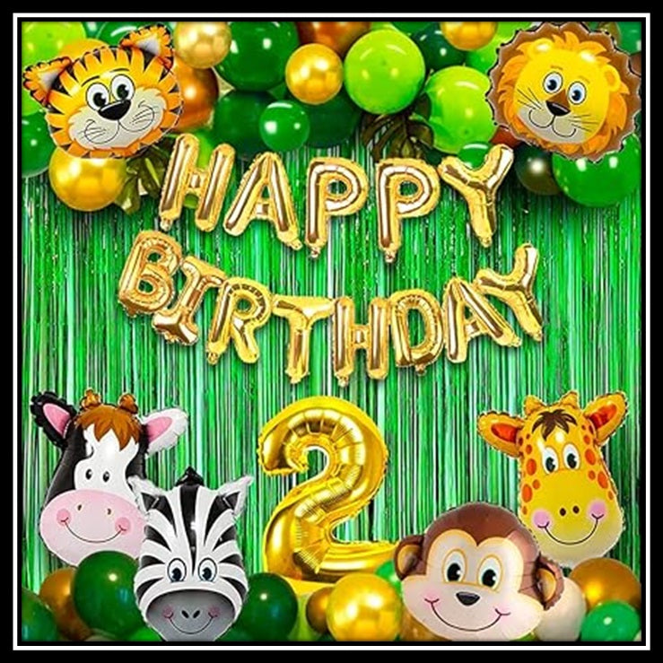 Jungle Safari Birthday Set – 52 Pcs