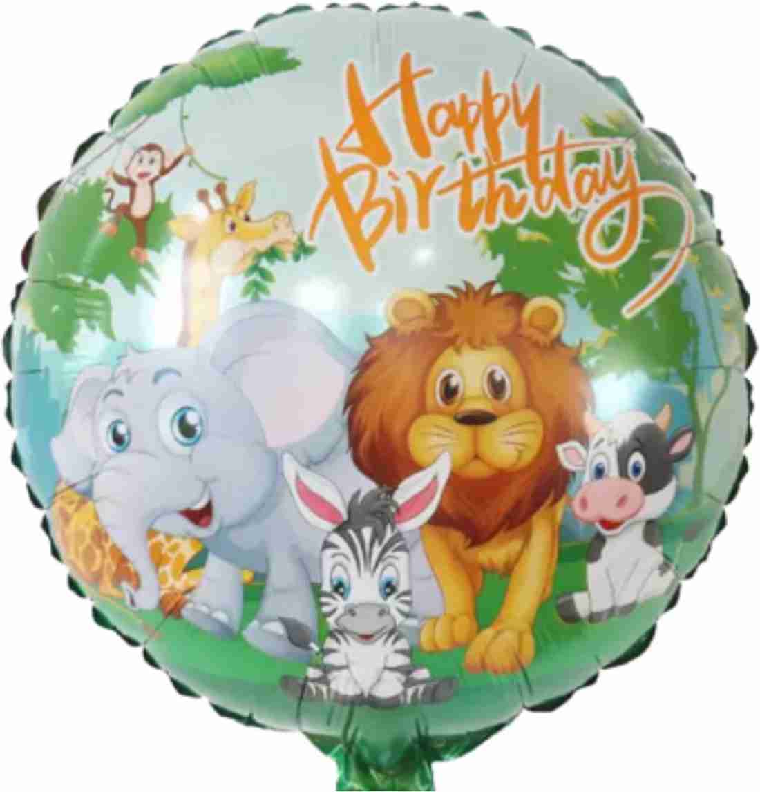 Giraffe Jungle Foil Balloon Set – 5 Pcs