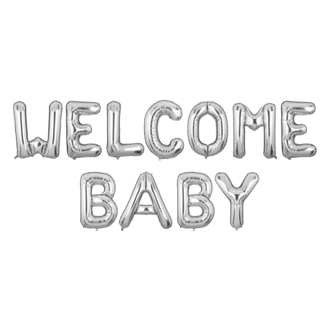 Welcome Baby Foil Letter Balloons – 11 Pcs