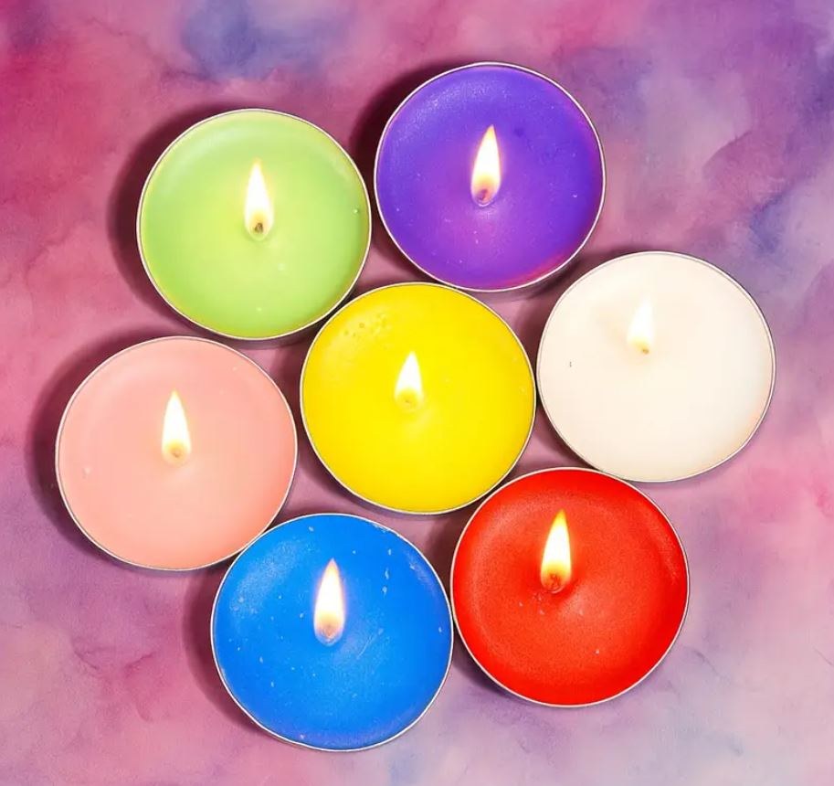 Colourful Tea Light Candles Set | Belinda Store - view 3