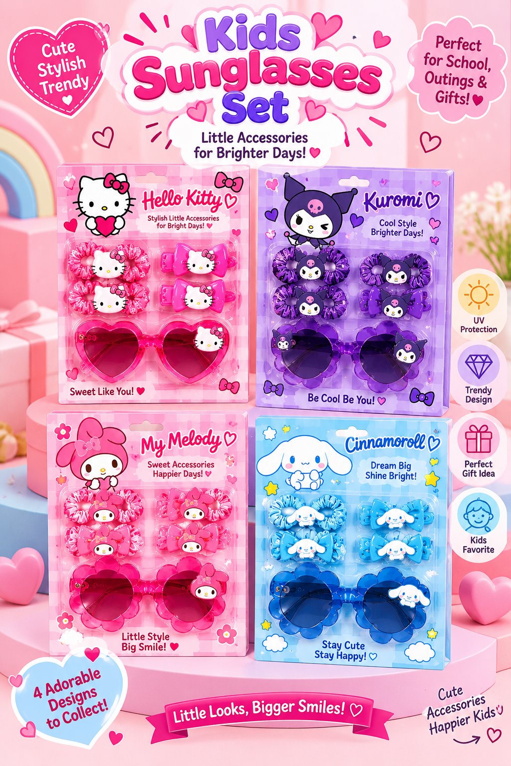 Hello Kitty Sunglasses Set for Girls - Kids Sunglasses | Belinda Store - view 3