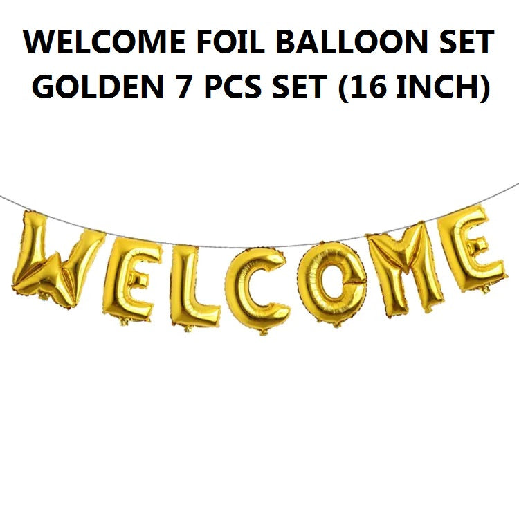 WELCOME Foil Letter Balloons 16 Inch
