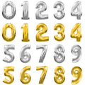 Number Foil Balloon 16 Inch – Gold / Silver