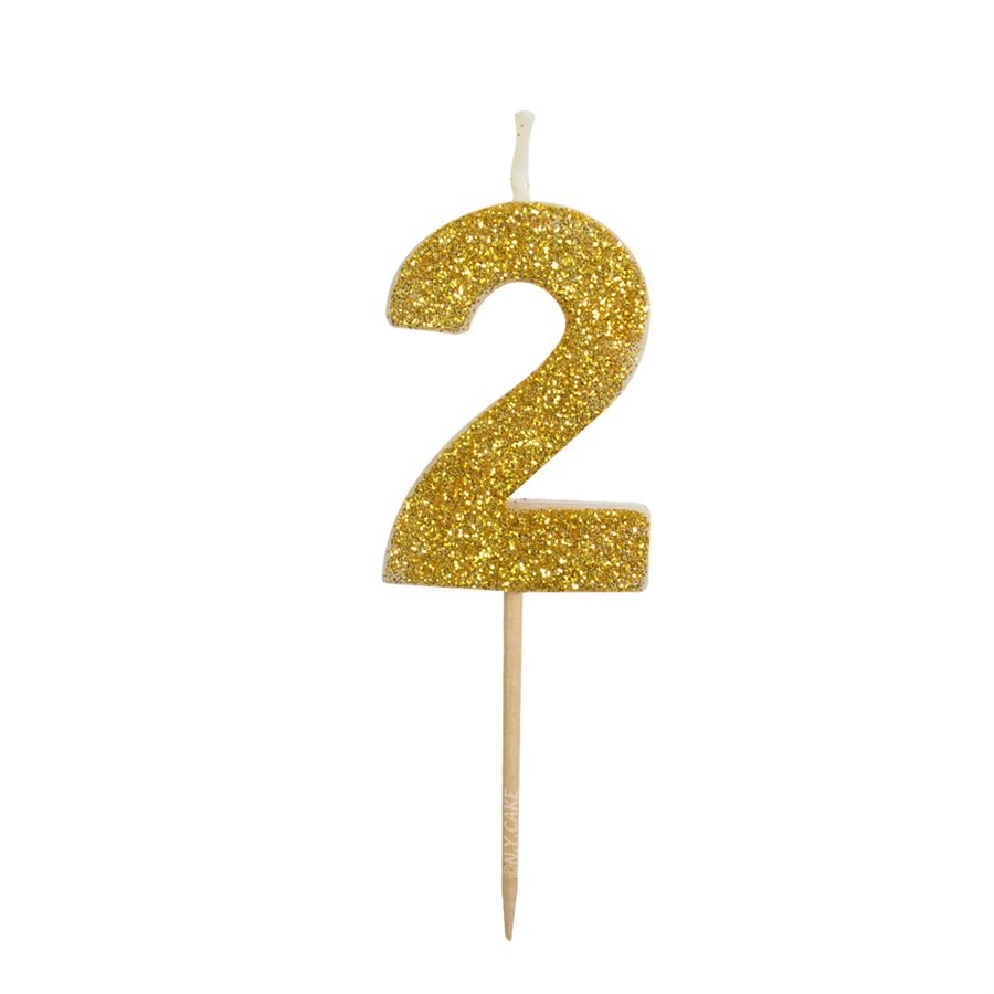 Gold Number Candles – Birthday Cake | Belinda Store - view 4