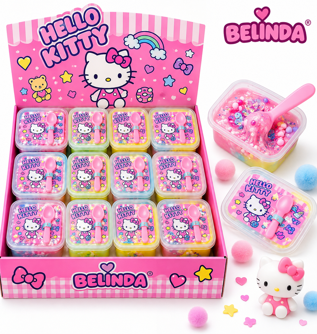 Hello Kitty slime tubs with spoon