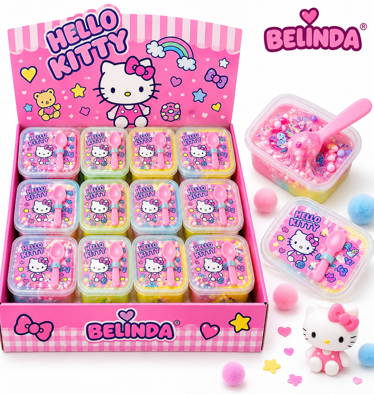 Hello Kitty slime tubs with spoon